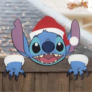 Stitch Christmas Fence Decoration